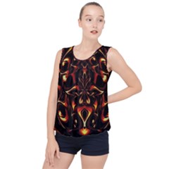 Year Of The Dragon Bubble Hem Chiffon Tank Top