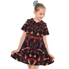 Year Of The Dragon Kids  Short Sleeve Shirt Dress