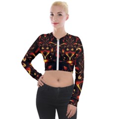 Year Of The Dragon Long Sleeve Cropped Velvet Jacket