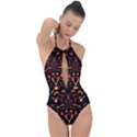 Year Of The Dragon Plunge Cut Halter Swimsuit View1