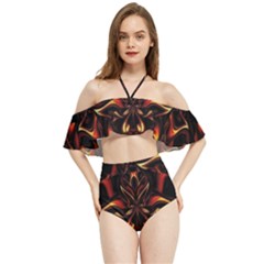 Year Of The Dragon Halter Flowy Bikini Set 