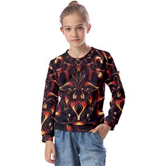 Year Of The Dragon Kids  Long Sleeve T-shirt With Frill 