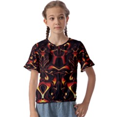 Year Of The Dragon Kids  Cuff Sleeve Scrunch Bottom T-shirt