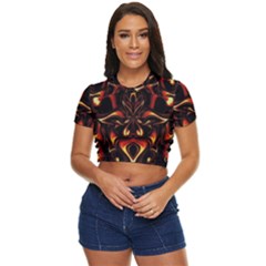 Year Of The Dragon Side Button Cropped T-shirt