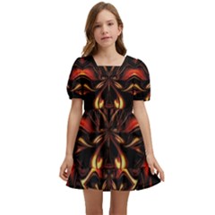 Year Of The Dragon Kids  Short Sleeve Dolly Dress