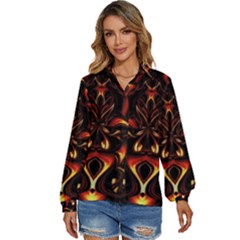 Year Of The Dragon Women s Long Sleeve Button Up Shirt