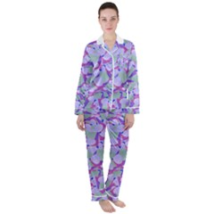 Kaleidoscope Dreams Women s Long Sleeve Satin Pajamas Set	