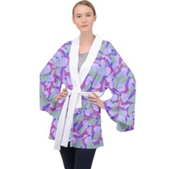 Kaleidoscope Dreams Long Sleeve Velvet Kimono 