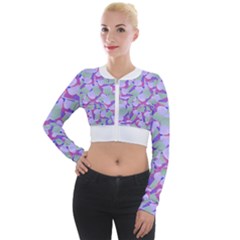 Kaleidoscope Dreams Long Sleeve Cropped Velvet Jacket by dflcprintsclothing