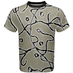 Sketchy Abstract Artistic Print Design Men s Cotton T-shirt