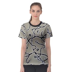 Sketchy Abstract Artistic Print Design Women s Sport Mesh T-shirt