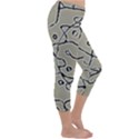 Sketchy abstract artistic print design Capri Winter Leggings  View3