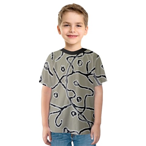Sketchy Abstract Artistic Print Design Kids  Sport Mesh T-shirt by dflcprintsclothing