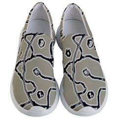 Sketchy Abstract Artistic Print Design Women s Lightweight Slip Ons
