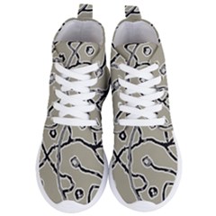 Sketchy Abstract Artistic Print Design Women s Lightweight High Top Sneakers