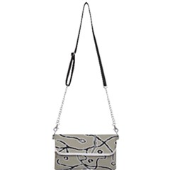 Sketchy Abstract Artistic Print Design Mini Crossbody Handbag