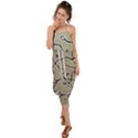 Sketchy abstract artistic print design Waist Tie Cover Up Chiffon Dress View1