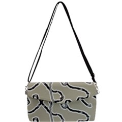 Sketchy Abstract Artistic Print Design Removable Strap Clutch Bag