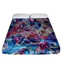 Three Layers Blend Module 1-5 Liquify Fitted Sheet (king Size) by kaleidomarblingart