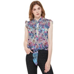 Three Layers Blend Module 1-5 Liquify Frill Detail Shirt