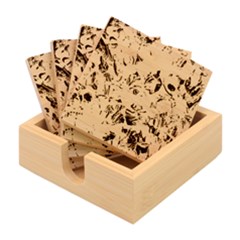 Three Layers Blend Module 1-5 Liquify Bamboo Coaster Set by kaleidomarblingart