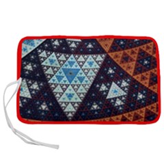 Fractal Triangle Geometric Abstract Pattern Pen Storage Case (s)