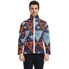 Fractal Triangle Geometric Abstract Pattern Men s Bomber Jacket