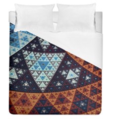 Fractal Triangle Geometric Abstract Pattern Duvet Cover (queen Size)