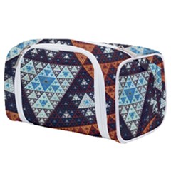 Fractal Triangle Geometric Abstract Pattern Toiletries Pouch
