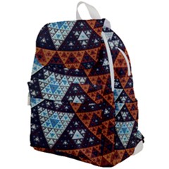 Fractal Triangle Geometric Abstract Pattern Top Flap Backpack