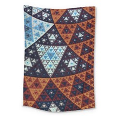 Fractal Triangle Geometric Abstract Pattern Large Tapestry