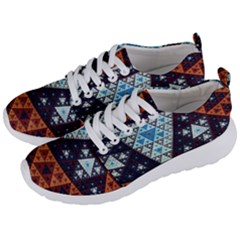 Fractal Triangle Geometric Abstract Pattern Men s Lightweight Sports Shoes