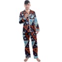 Fractal Triangle Geometric Abstract Pattern Men s Long Sleeve Satin Pajamas Set View1