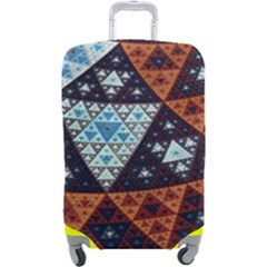 Fractal Triangle Geometric Abstract Pattern Luggage Cover (large) by Cemarart