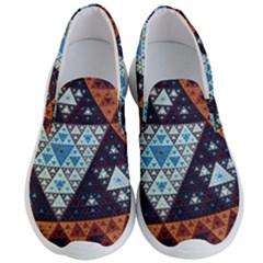 Fractal Triangle Geometric Abstract Pattern Men s Lightweight Slip Ons