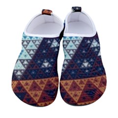 Fractal Triangle Geometric Abstract Pattern Women s Sock-style Water Shoes by Cemarart