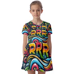 Aae24150-0412-4269-b61e-3879f8d676ed Kids  Short Sleeve Pinafore Style Dress