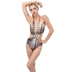 Standing Flutes Plunging Cut Out Swimsuit