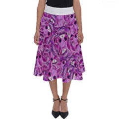 Kawaii Cyborg Cats Motif Random Pattern Perfect Length Midi Skirt