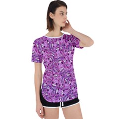 Kawaii Cyborg Cats Motif Random Pattern Perpetual Short Sleeve T-shirt