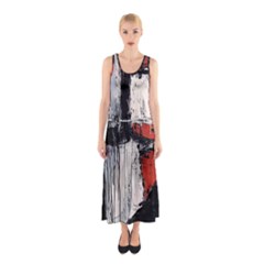 Abstract  Sleeveless Maxi Dress