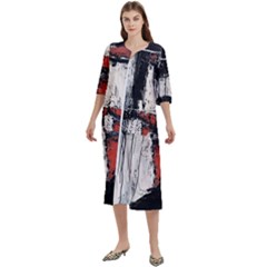 Abstract  Women s Cotton 3/4 Sleeve Nightgown