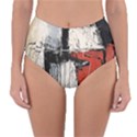 Abstract  Reversible High-Waist Bikini Bottoms View1