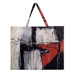 Abstract  Zipper Large Tote Bag