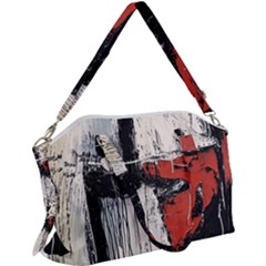 Abstract  Canvas Crossbody Bag