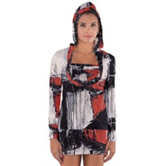 Abstract  Long Sleeve Hooded T-shirt
