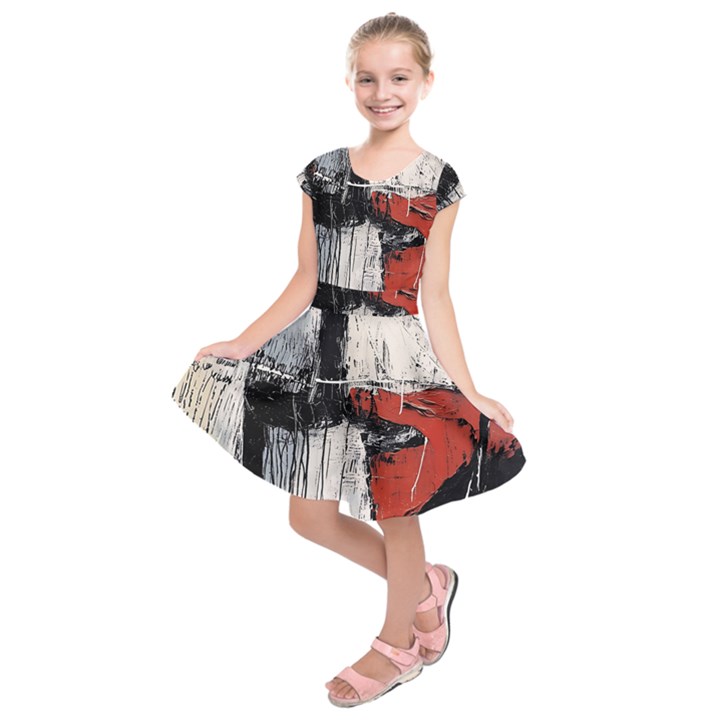 Abstract  Kids  Short Sleeve Dress