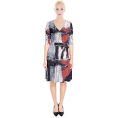 Abstract  Wrap Up Cocktail Dress