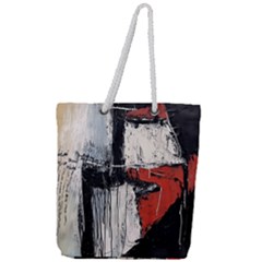 Abstract  Full Print Rope Handle Tote (large)