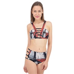 Abstract  Cage Up Bikini Set